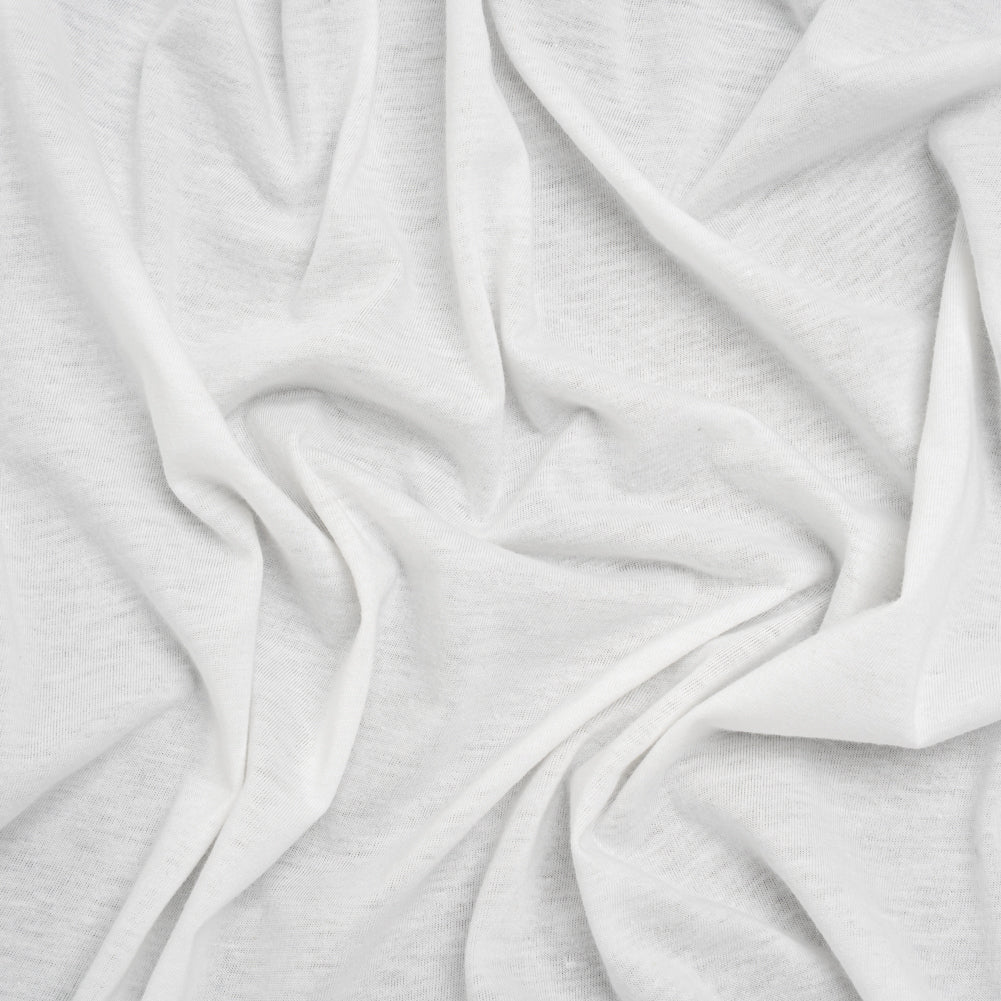 Cotton and Polyester Jersey - Off White - Deadstock Cotton and Polyester Jersey - Off White - Deadstock