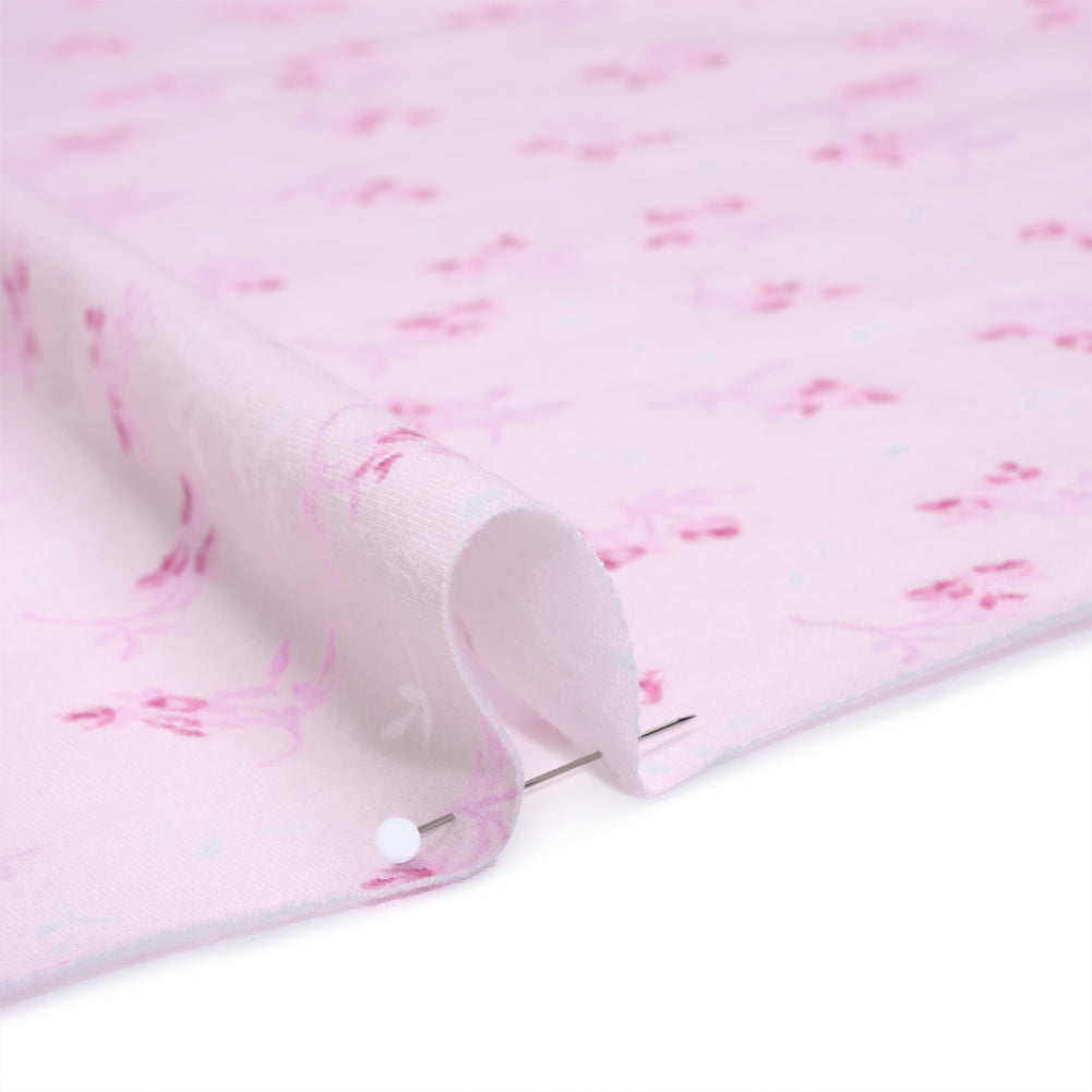 Cotton Jersey - Light Pink Flower Buds - Deadstock Cotton Jersey - Light Pink Flower Buds - Deadstock