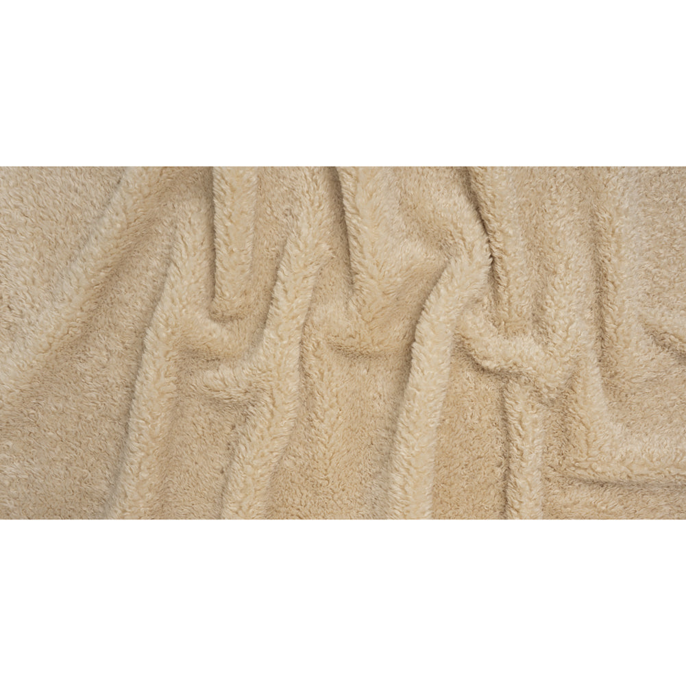 Recycled Polyester Shaggy Poodle Faux Fur - Ecru Recycled Polyester Shaggy Poodle Faux Fur - Ecru