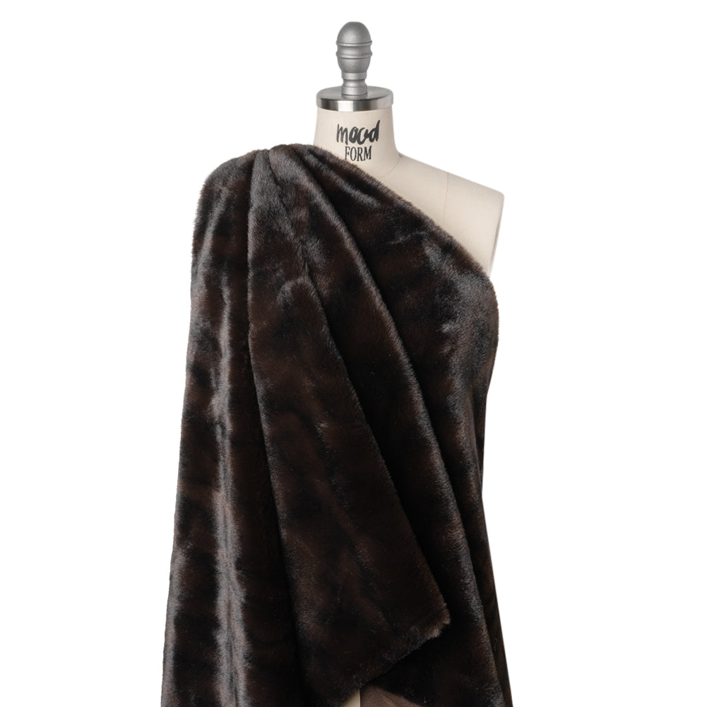 Plush Short Pile Recycled Polyester Faux Fur - Dark Chocolate Brown Plush Short Pile Recycled Polyester Faux Fur - Dark Chocolate Brown