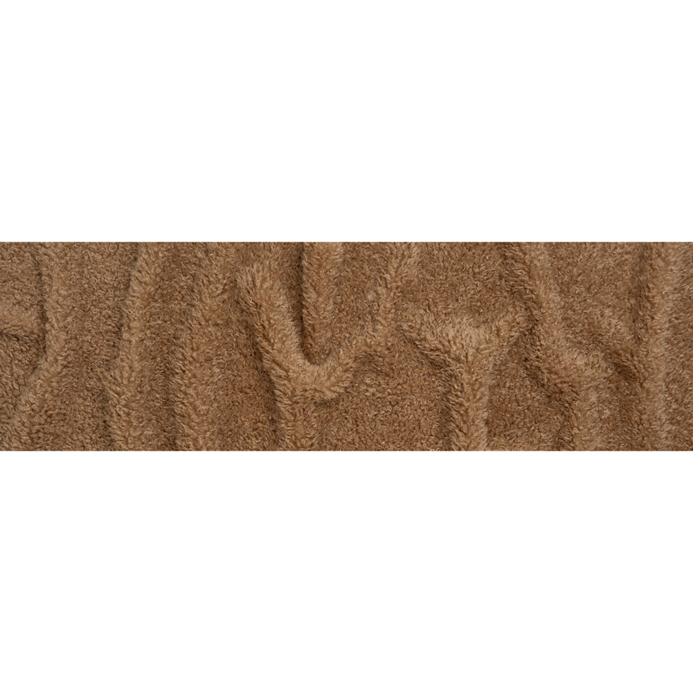 Curly Poodle Recycled Polyester Faux Fur - Warm Beige - Full Curly Poodle Recycled Polyester Faux Fur - Warm Beige - Full