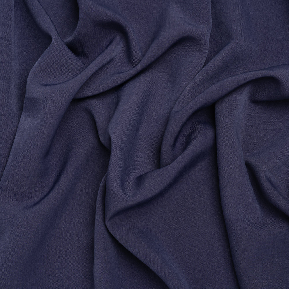 Polyester Peachskin - Denim Blue - Deadstock Polyester Peachskin - Denim Blue - Deadstock