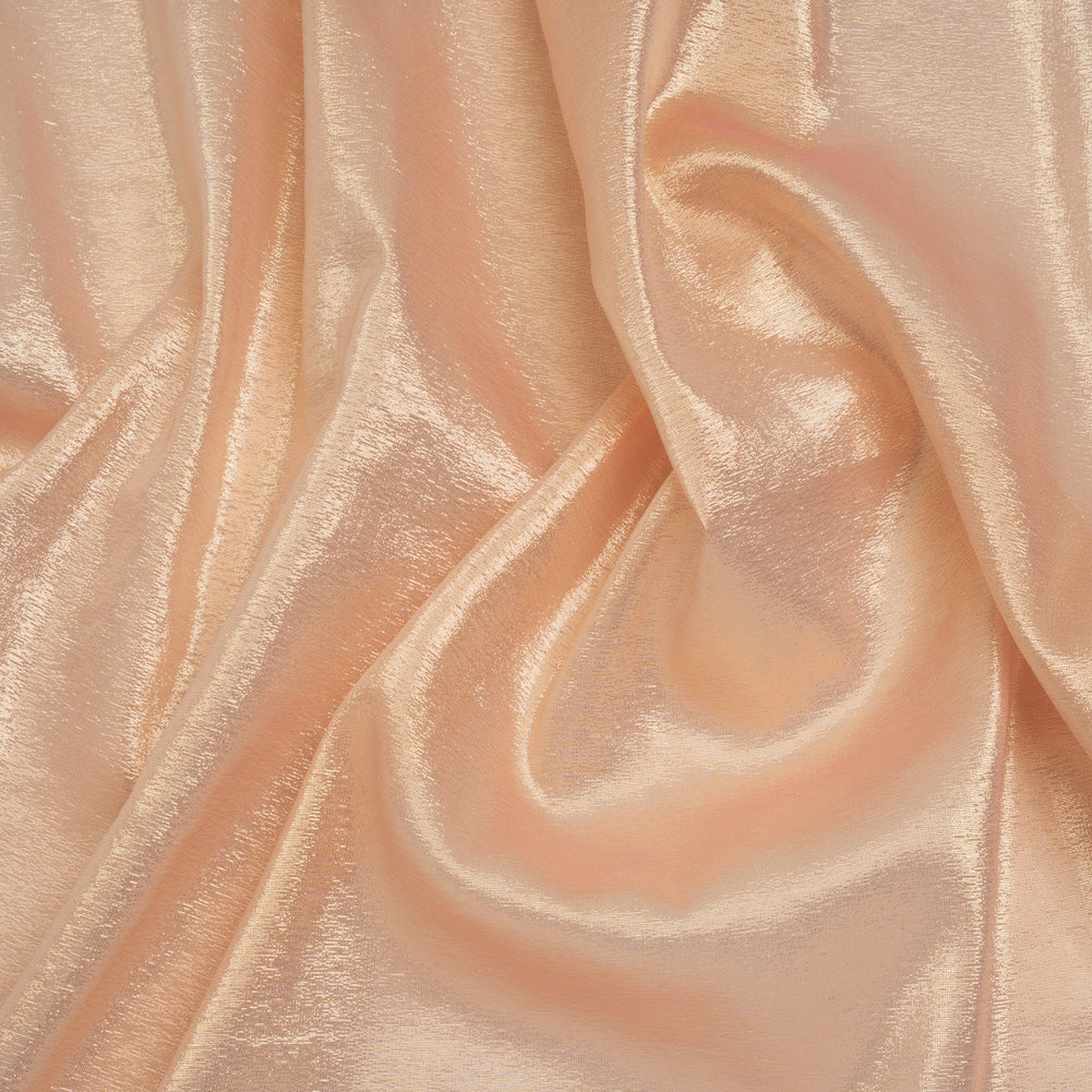 Metallic Silk Lame - Pink and Gold - Deadstock Metallic Silk Lame - Pink and Gold - Deadstock