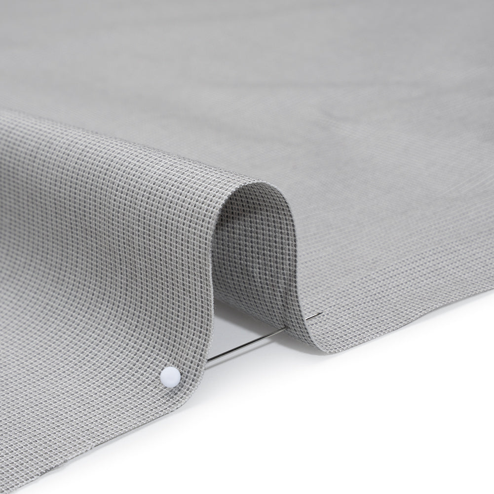 Cotton Oxford Shirting - Gray and White Tiny Checks - Deadstock Cotton Oxford Shirting - Gray and White Tiny Checks - Deadstock