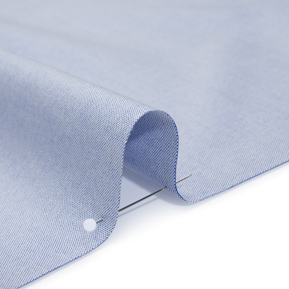 Cotton Oxford Shirting - Bright Blue and White - Deadstock Cotton Oxford Shirting - Bright Blue and White - Deadstock