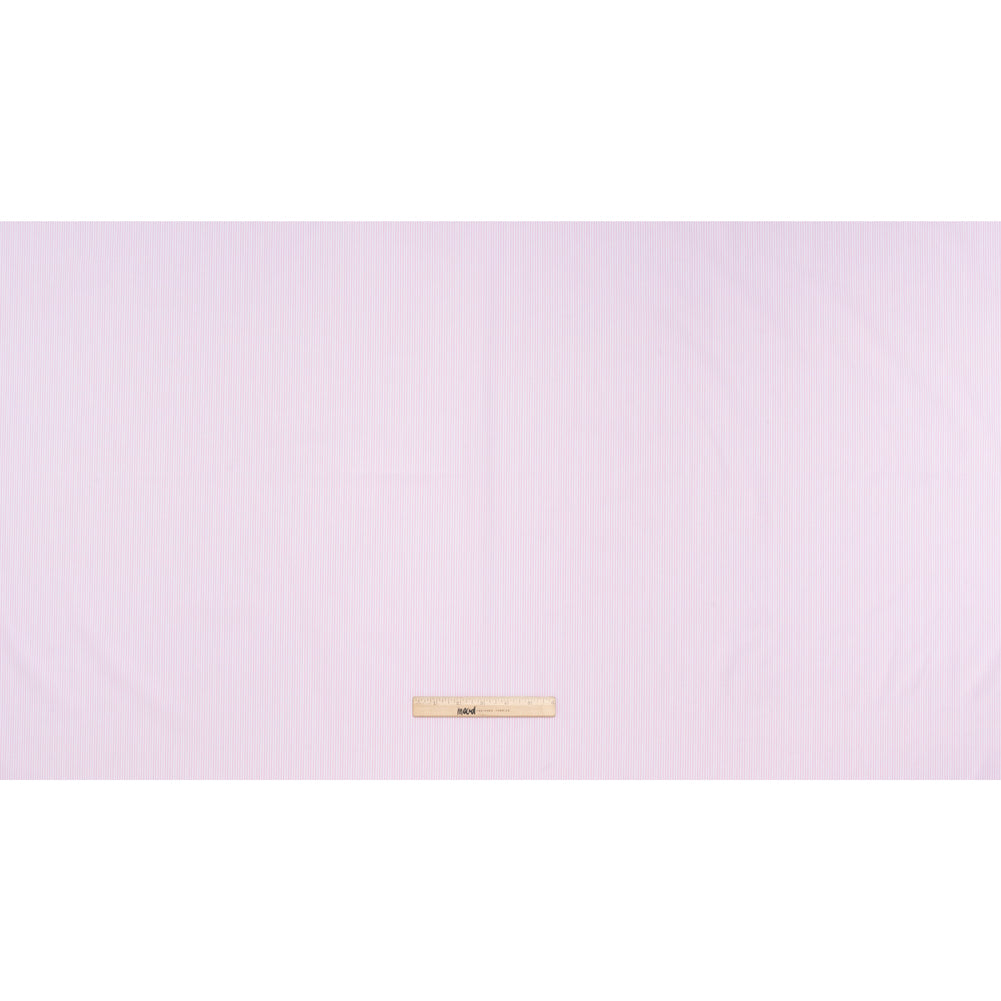 Cotton Twill Shirting - Light Pink, Pale Blue and White Shadow Pinstripes - Deadstock Cotton Twill Shirting - Light Pink, Pale Blue and White Shadow Pinstripes - Deadstock