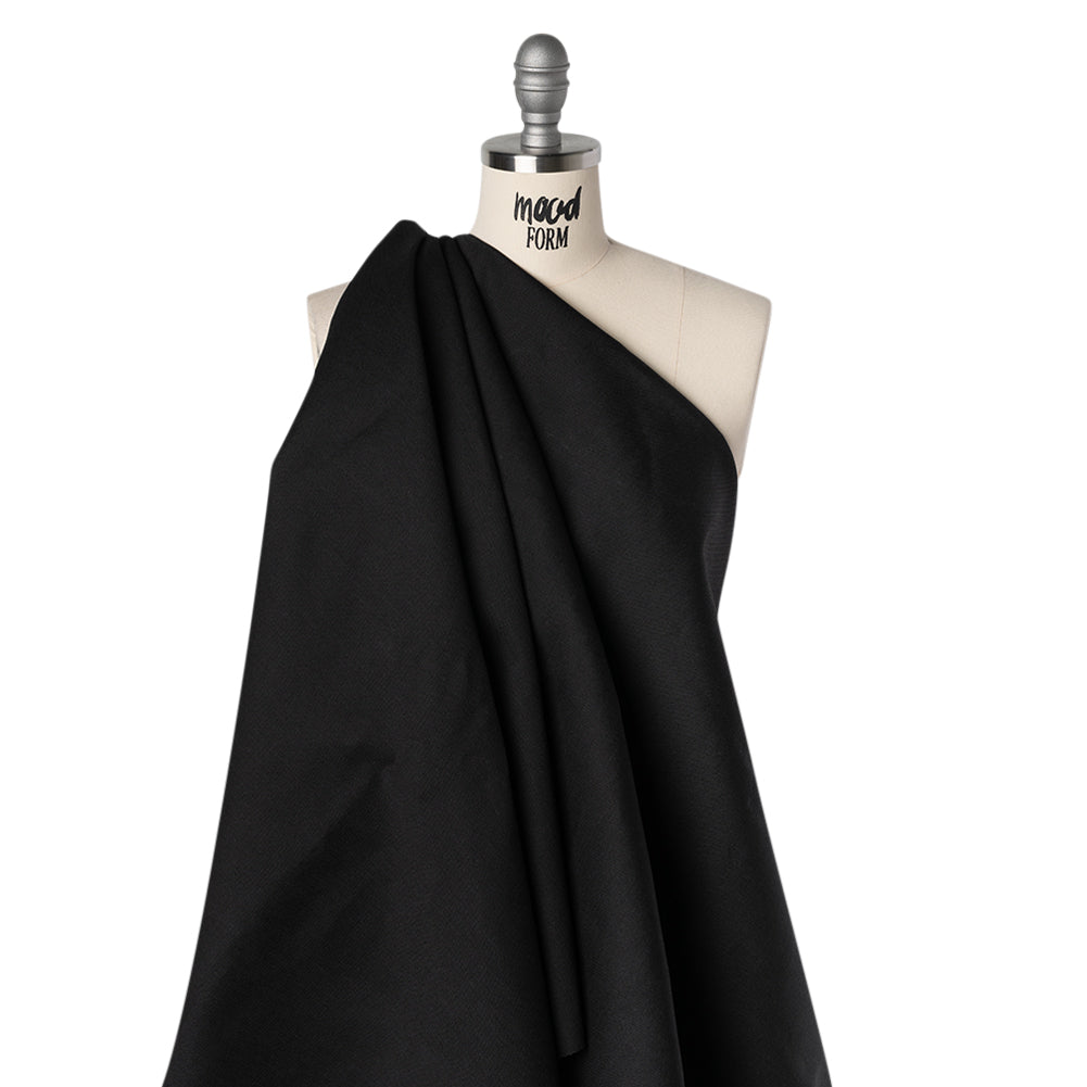 Stretch Cotton Blend Denim - Black - Deadstock Drape Stretch Cotton Blend Denim - Black - Deadstock Drape