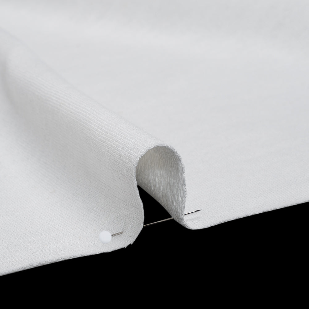 Cotton and Rayon French Terry - Cream - Deadstock Cotton and Rayon French Terry - Cream - Deadstock