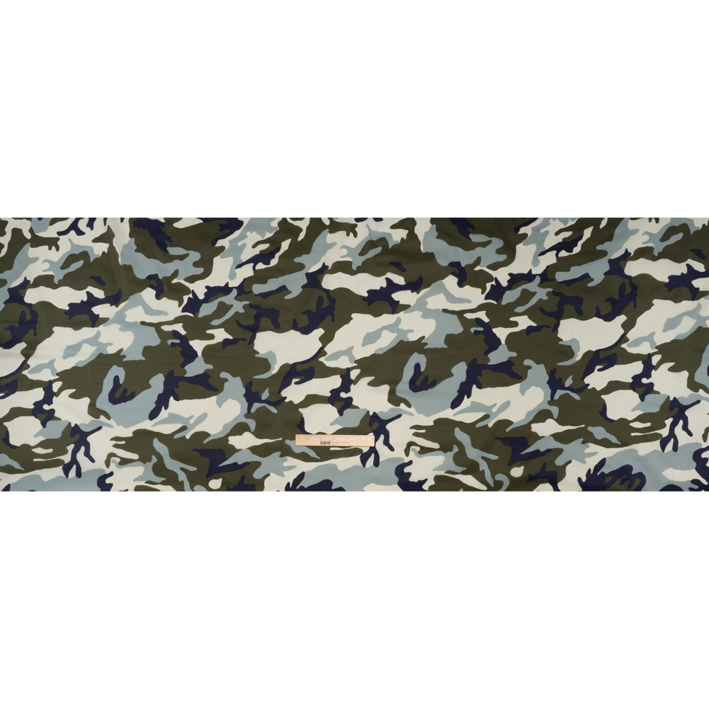 Lightweight Nylon Ripstop - Olive, Navy and Greige Camouflage - Deadstock Lightweight Nylon Ripstop - Olive, Navy and Greige Camouflage - Deadstock