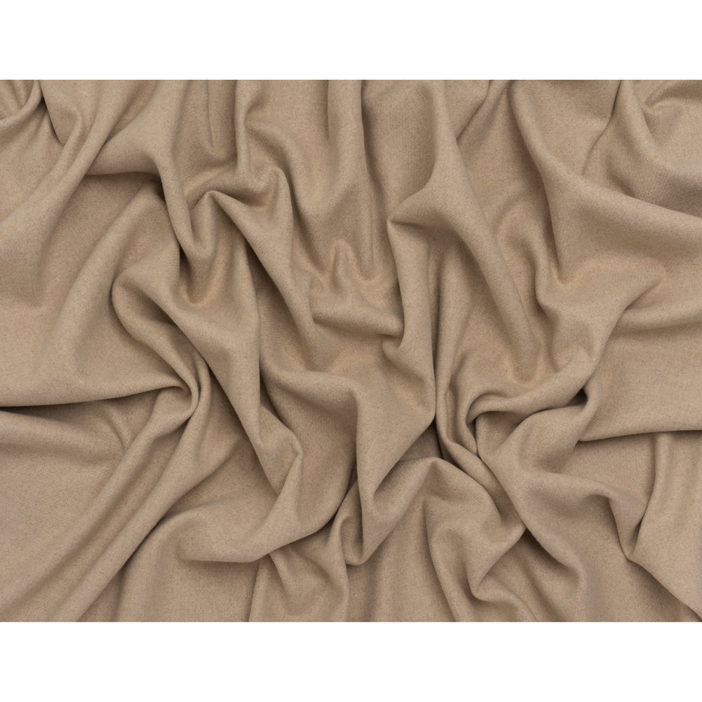 Recycled Brushed Wool Blend Twill Coating - Pasta Beige - Made in Italy - Maeve Collection - Full Recycled Brushed Wool Blend Twill Coating - Pasta Beige - Made in Italy - Maeve Collection - Full