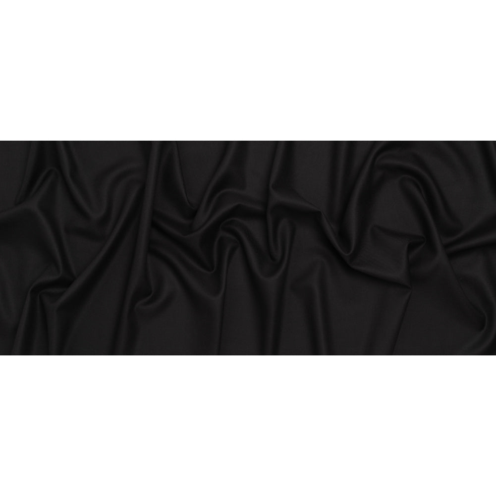 Virgin Merino Wool Twill Suiting Made in Italy - Black Virgin Merino Wool Twill Suiting Made in Italy - Black