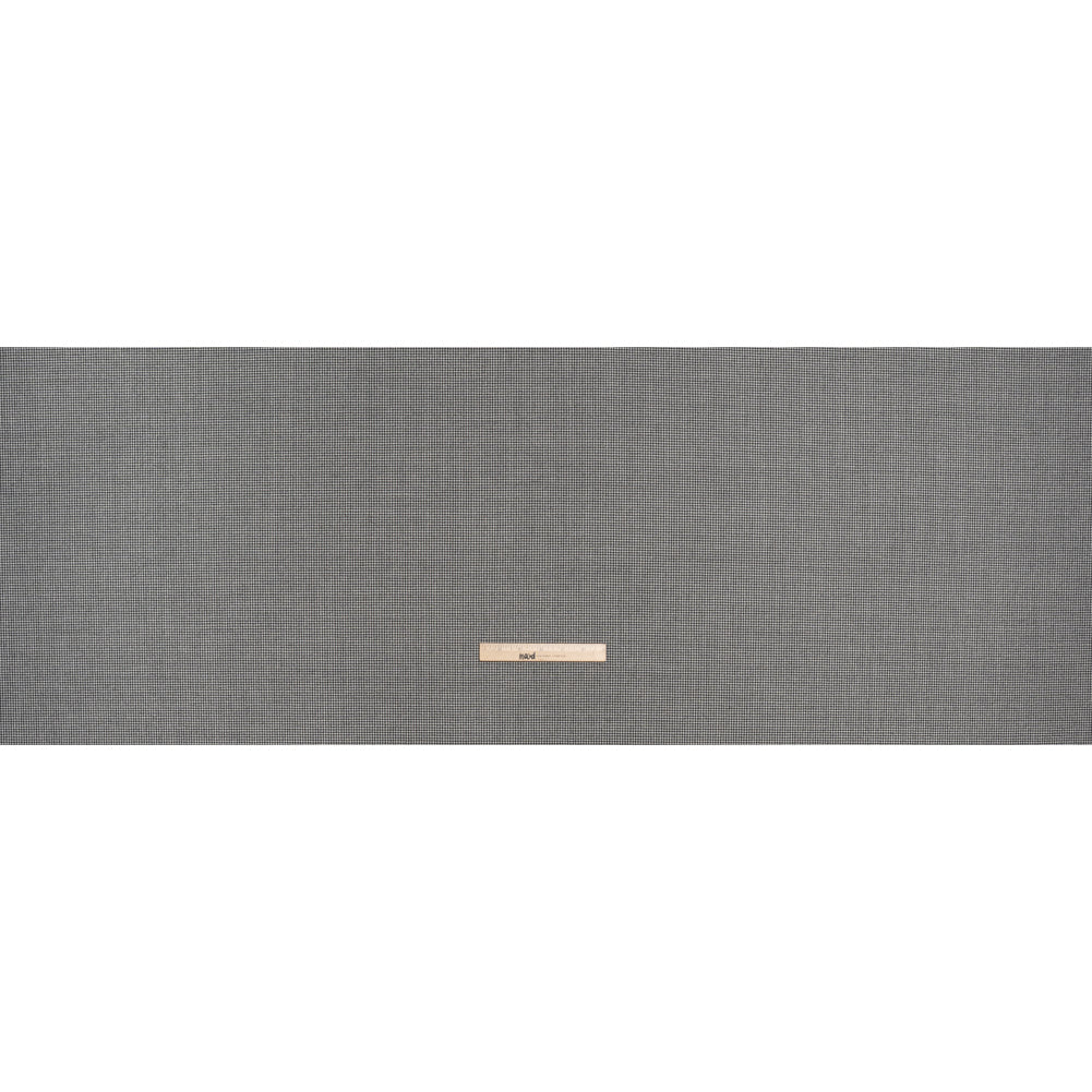 Brushed Virgin Merino Wool Twill - Black and White Little Houndstooth Full Brushed Virgin Merino Wool Twill - Black and White Little Houndstooth Full