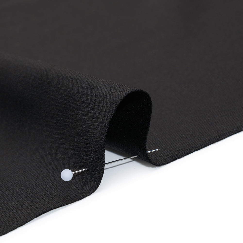 Super 120 Virgin Wool Suiting Made in Italy - Black Detail Super 120 Virgin Wool Suiting Made in Italy - Black Detail