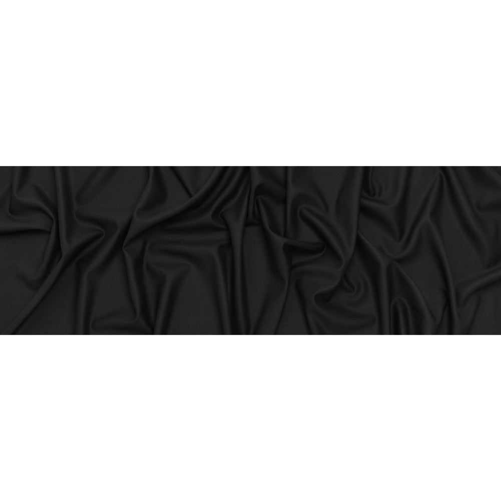 Super 120 Virgin Wool Suiting Made in Italy - Black Full Super 120 Virgin Wool Suiting Made in Italy - Black Full