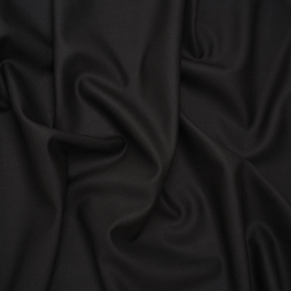 Super 120 Virgin Wool Suiting Made in Italy - Black Super 120 Virgin Wool Suiting Made in Italy - Black