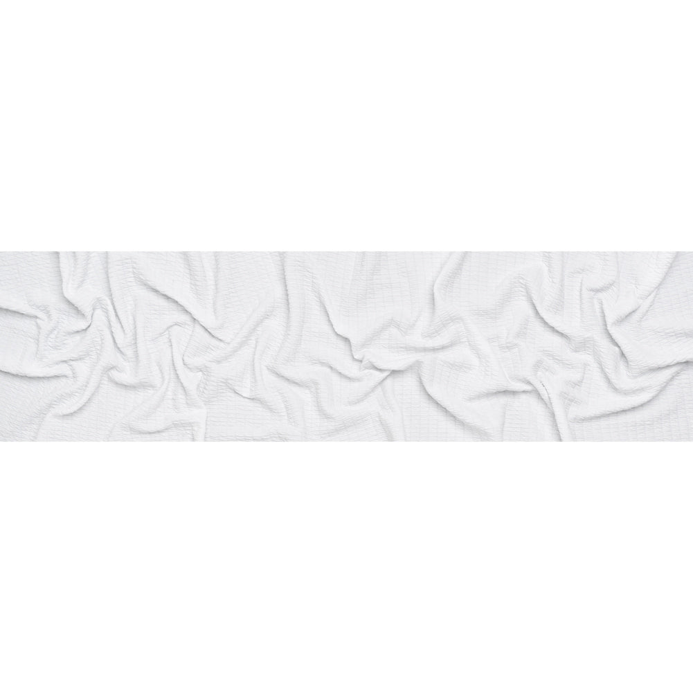 Ruched Stretch Modal and Cotton Double Knit - White - Deadstock Ruched Stretch Modal and Cotton Double Knit - White - Deadstock