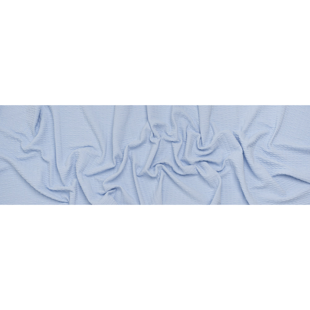 Ruched Stretch Modal and Cotton Double Knit - Pale Blue - Deadstock Ruched Stretch Modal and Cotton Double Knit - Pale Blue - Deadstock