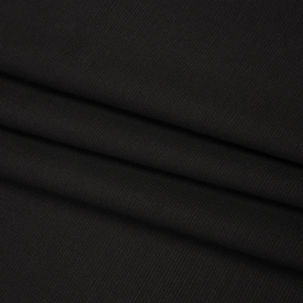 Textured Stretch Wool Suiting - Black - Deadstock Textured Stretch Wool Suiting - Black - Deadstock
