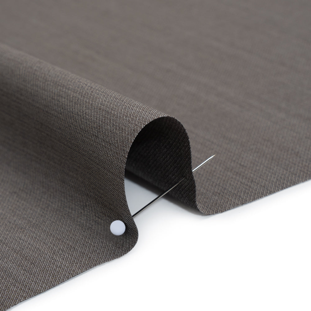 Super 120 Wool Twill Suiting - Gray Brown - Deadstock Super 120 Wool Twill Suiting - Gray Brown - Deadstock