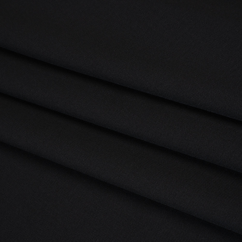 Wool Crepe Suiting - Black - Deadstock Wool Crepe Suiting - Black - Deadstock