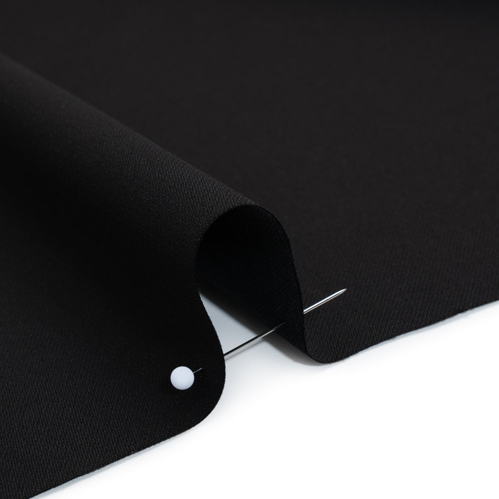 Wool Crepe Suiting - Black - Deadstock Wool Crepe Suiting - Black - Deadstock