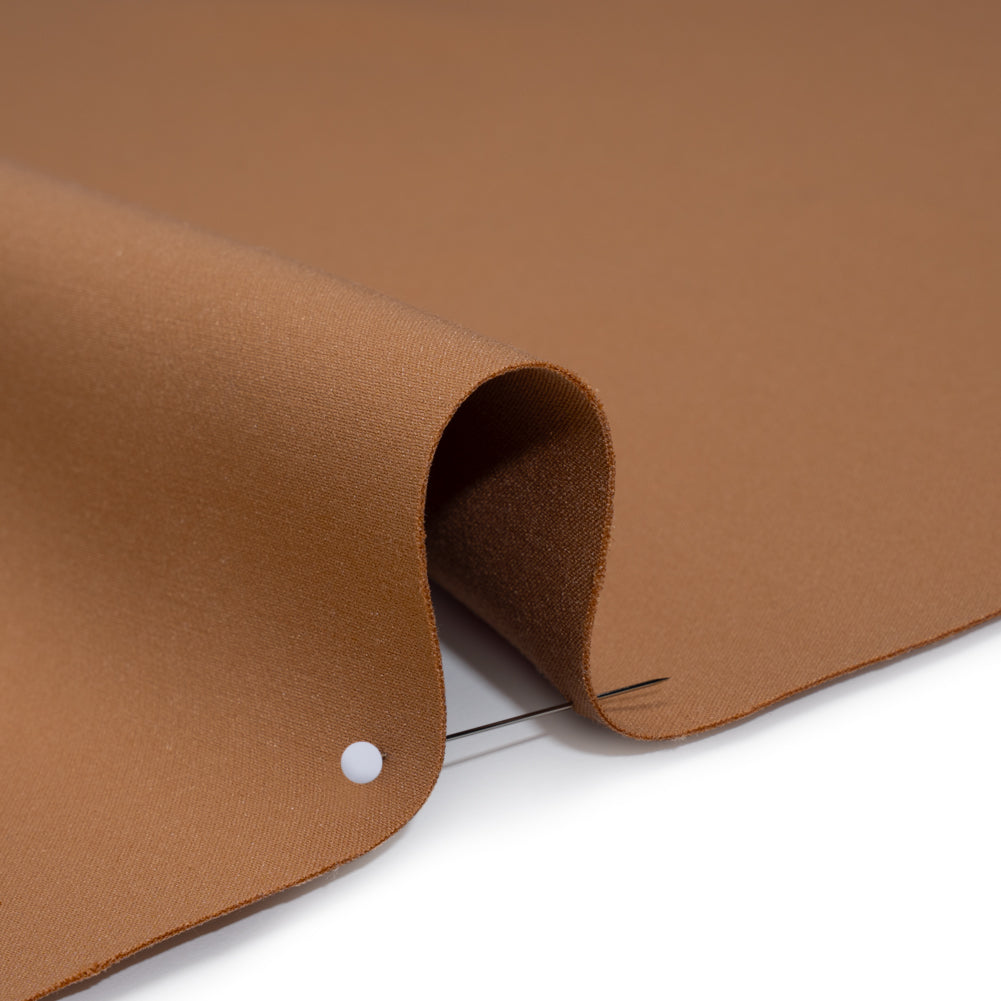Stretch Recycled Polyester and Viscose Double Cloth - Tan - Deadstock Stretch Recycled Polyester and Viscose Double Cloth - Tan - Deadstock
