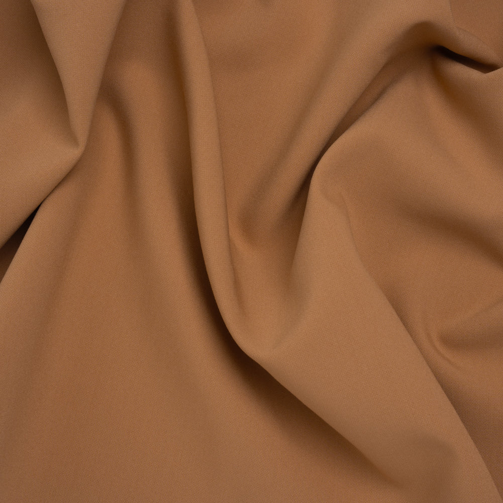 Stretch Recycled Polyester and Viscose Double Cloth - Tan - Deadstock Stretch Recycled Polyester and Viscose Double Cloth - Tan - Deadstock