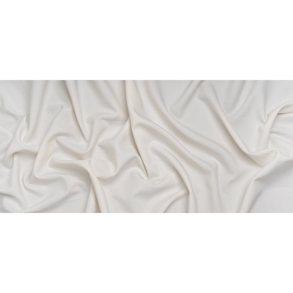 Stretch Recycled Polyester and Viscose Double Cloth - Off White - Deadstock Stretch Recycled Polyester and Viscose Double Cloth - Off White - Deadstock