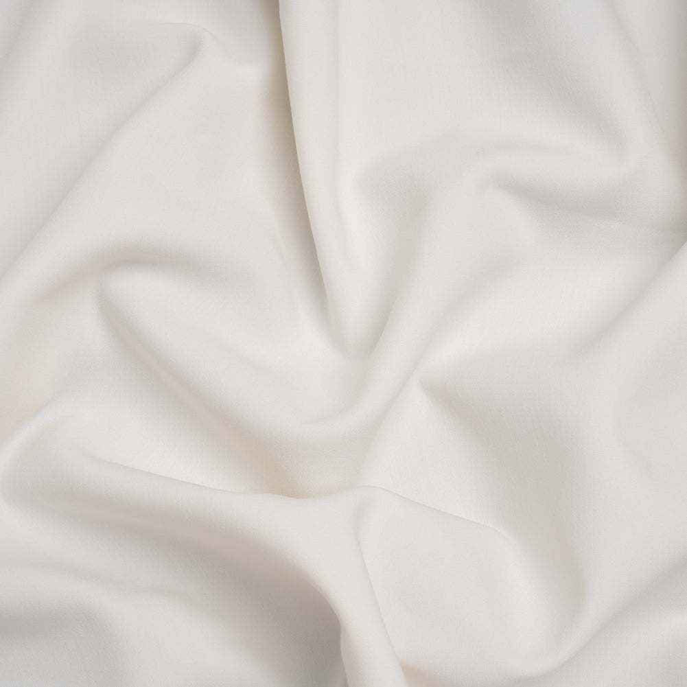 Stretch Recycled Polyester and Viscose Double Cloth - Off White - Deadstock Stretch Recycled Polyester and Viscose Double Cloth - Off White - Deadstock