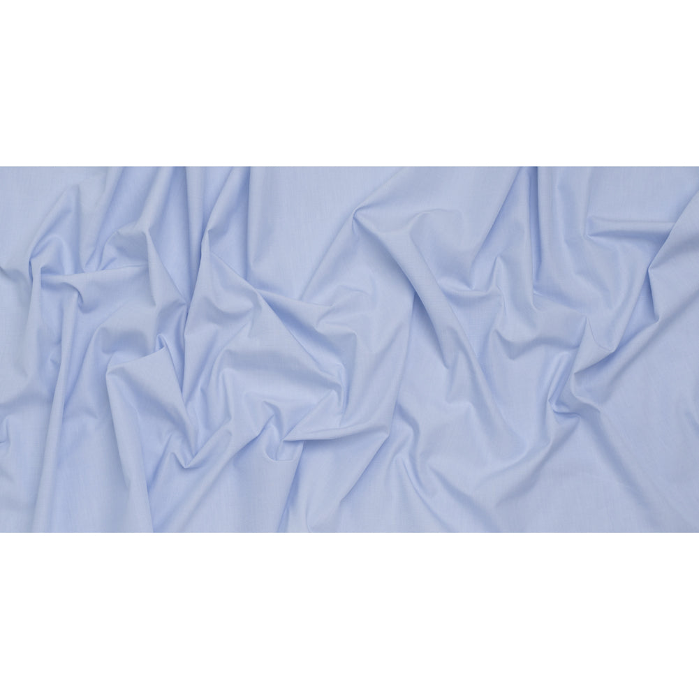 Woven Cotton Shirting - Sky Blue and White Heathered - Deadstock Woven Cotton Shirting - Sky Blue and White Heathered - Deadstock