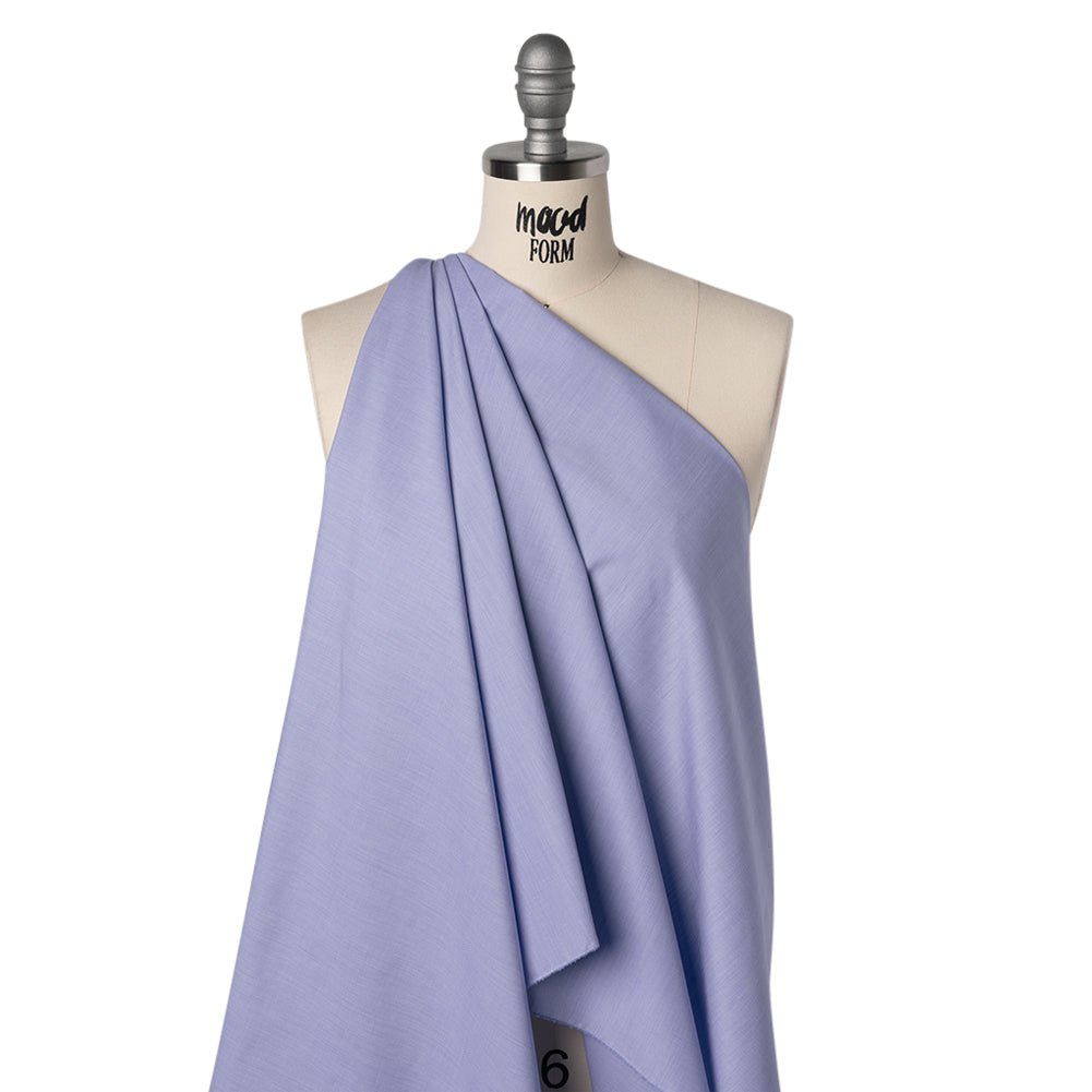 Cotton Shirting - Blue and White Striated - Deadstock Cotton Shirting - Blue and White Striated - Deadstock