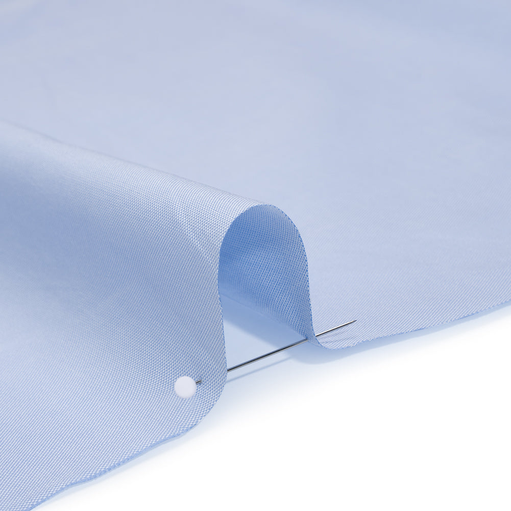 Cotton Oxford Shirting - Sky Blue - Deadstock Cotton Oxford Shirting - Sky Blue - Deadstock