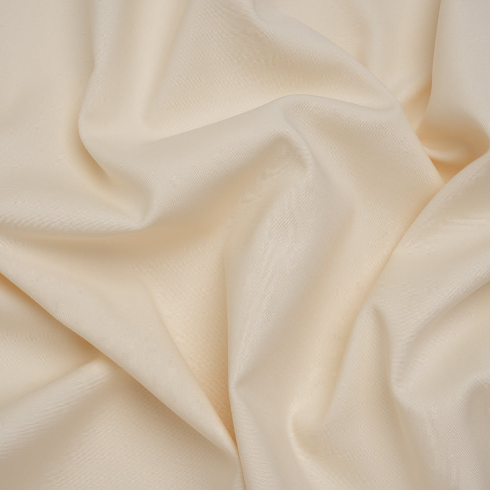 Stretch Cotton and Viscose Bottom-Weight Woven - Ivory - Famous Australian Designer Deadstock Stretch Cotton and Viscose Bottom-Weight Woven - Ivory - Famous Australian Designer Deadstock