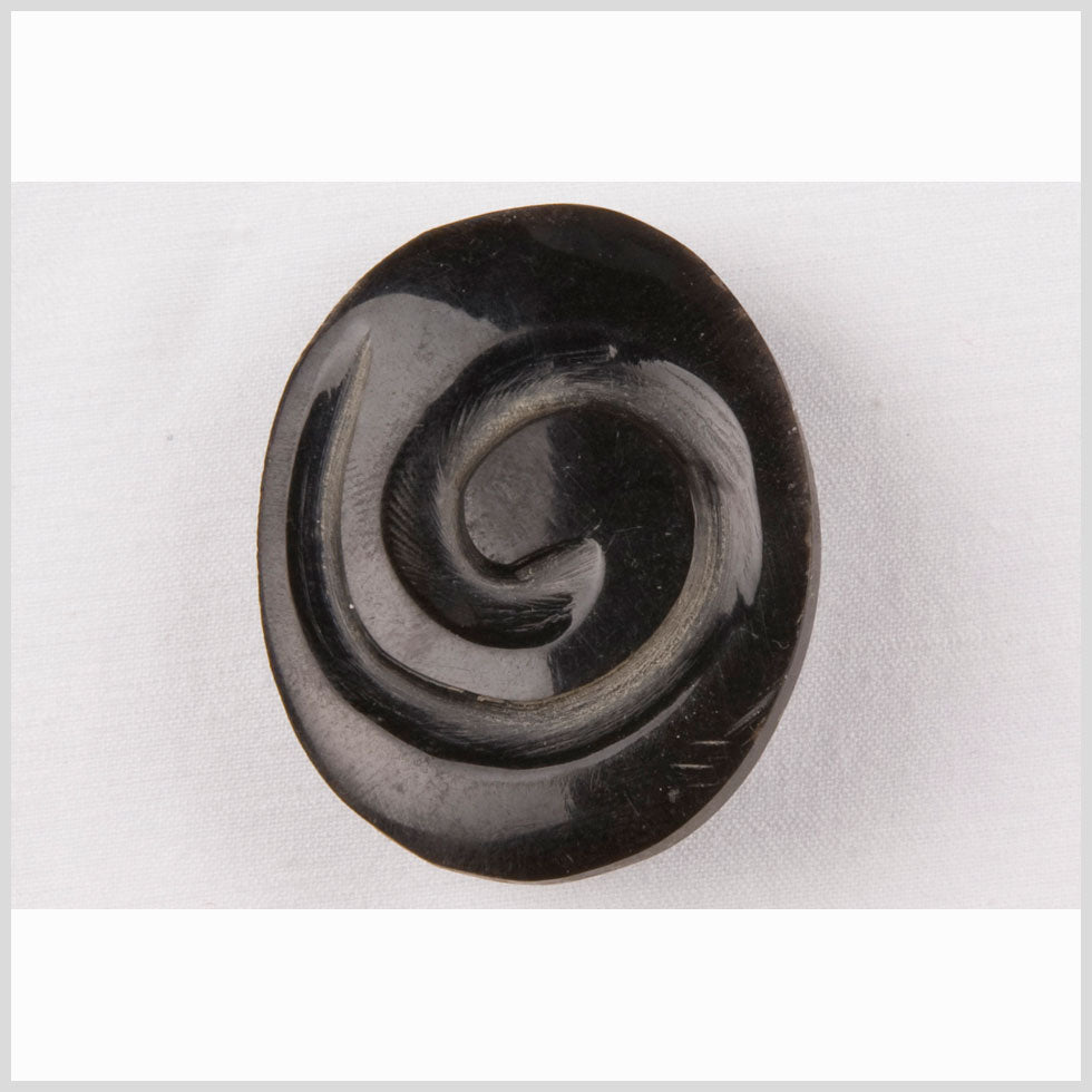 Black Horn Coat Button - 54L/34mm Black Horn Coat Button - 54L/34mm