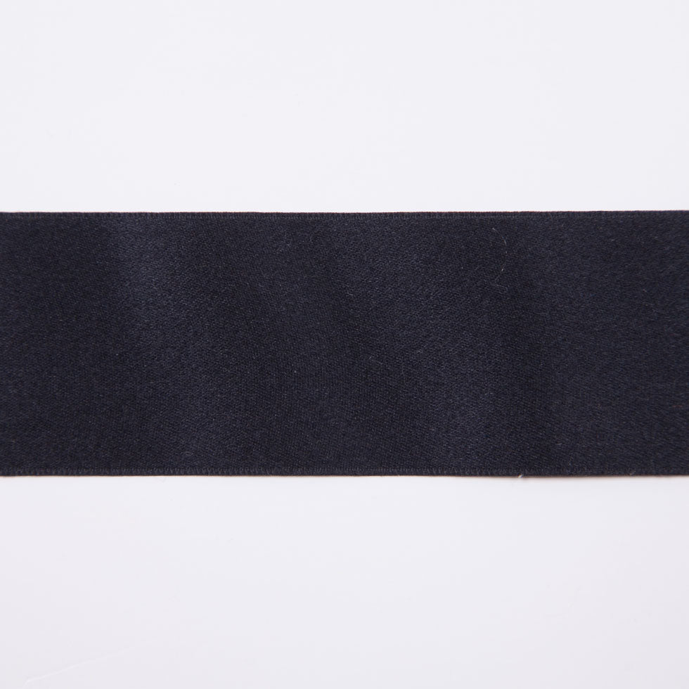 1.5" Black Double Face Silk Satin Ribbon Folded 1.5" Black Double Face Silk Satin Ribbon Folded