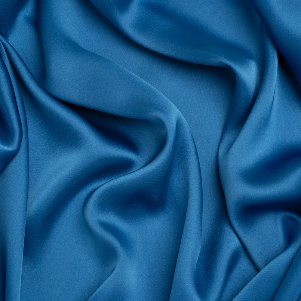 Stretch Polyester Charmeuse - Blue - Mood Exclusive Junonia Collection Stretch Polyester Charmeuse - Blue - Mood Exclusive Junonia Collection