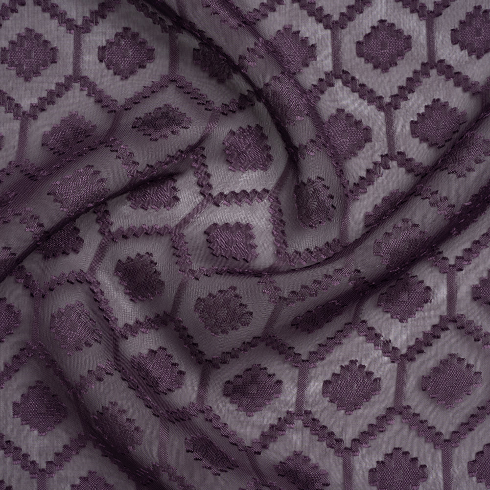 Geometric Burnout Polyester Woven - Shadow Purple - Mood Exclusive Erynnis Collection Geometric Burnout Polyester Woven - Shadow Purple - Mood Exclusive Erynnis Collection