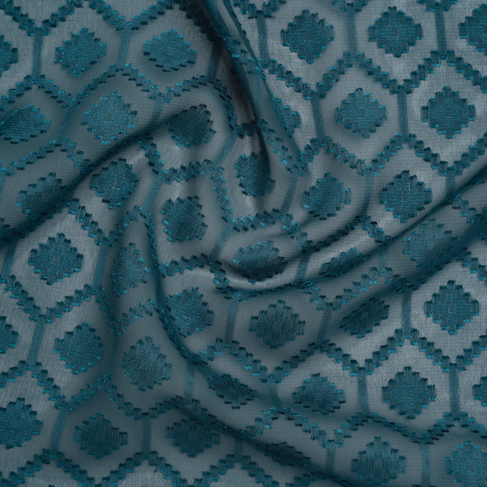 Geometric Burnout Polyester Woven - Ocean - Mood Exclusive Erynnis Collection Geometric Burnout Polyester Woven - Ocean - Mood Exclusive Erynnis Collection