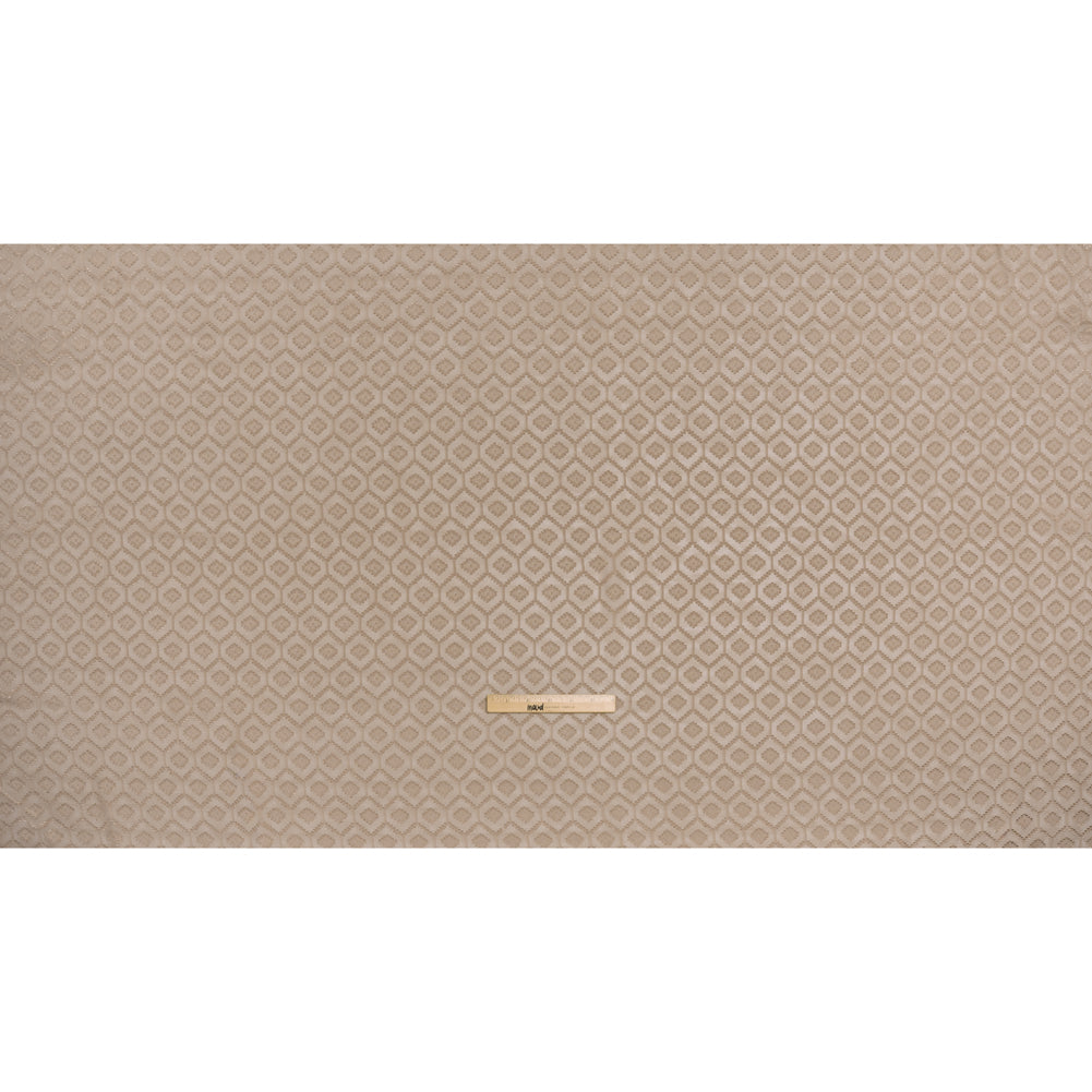 Geometric Burnout Polyester Woven - Taupe - Mood Exclusive Erynnis Collection - Full Geometric Burnout Polyester Woven - Taupe - Mood Exclusive Erynnis Collection - Full