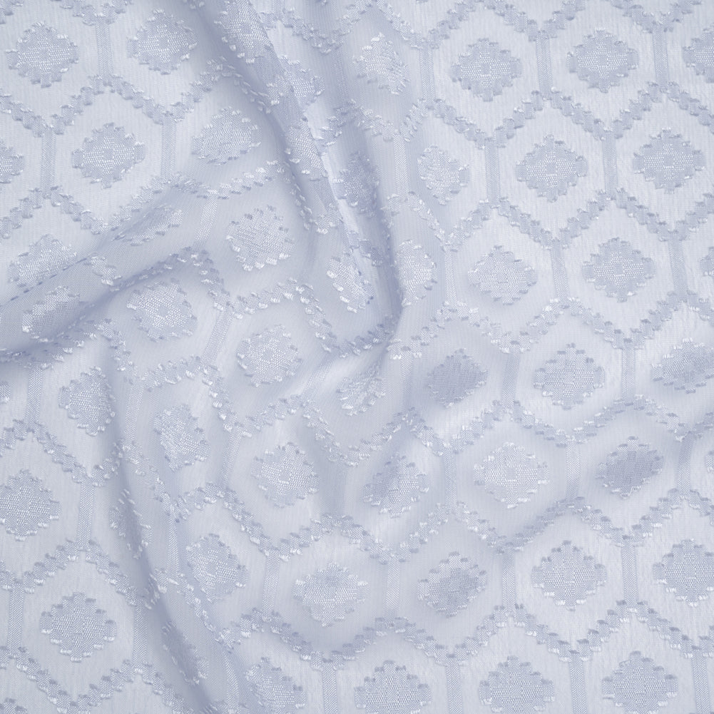 Geometric Burnout Polyester Woven - Light Blue - Mood Exclusive Erynnis Collection Geometric Burnout Polyester Woven - Light Blue - Mood Exclusive Erynnis Collection