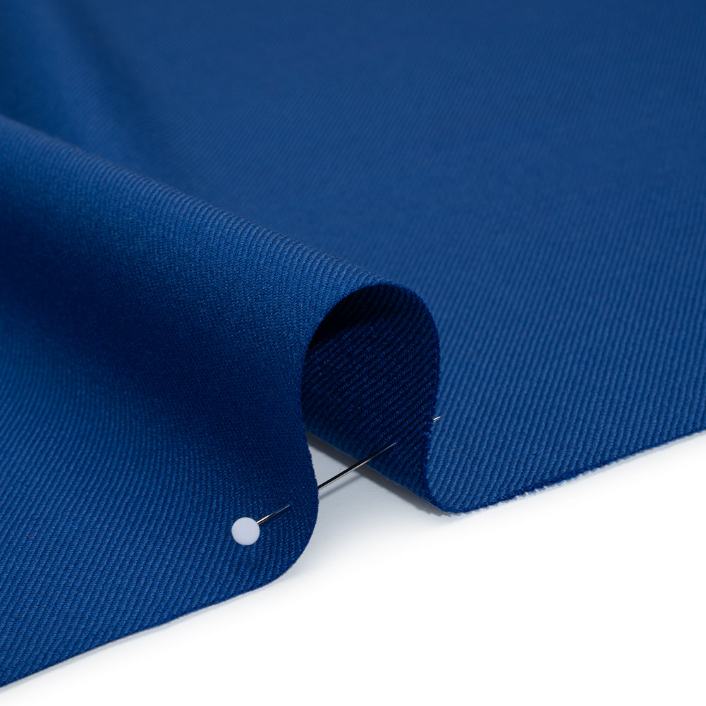 Virgin Merino Wool Twill Suiting Made in Italy - Cobalt Blue Virgin Merino Wool Twill Suiting Made in Italy - Cobalt Blue