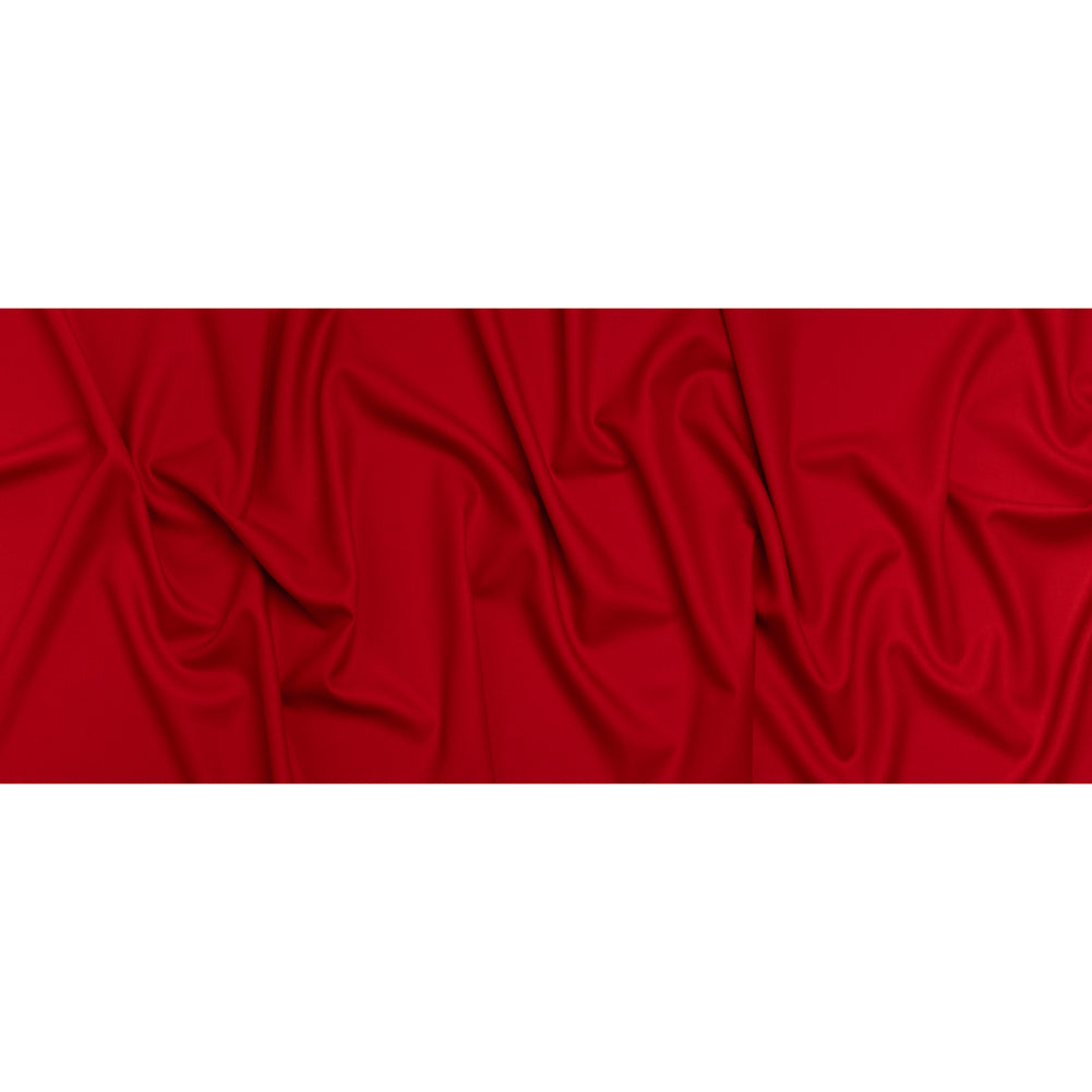 Virgin Merino Wool Twill Suiting Made in Italy - Red Virgin Merino Wool Twill Suiting Made in Italy - Red