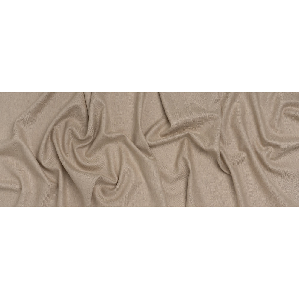 Virgin Wool Twill Made in Italy - Beige Herringbone Virgin Wool Twill Made in Italy - Beige Herringbone