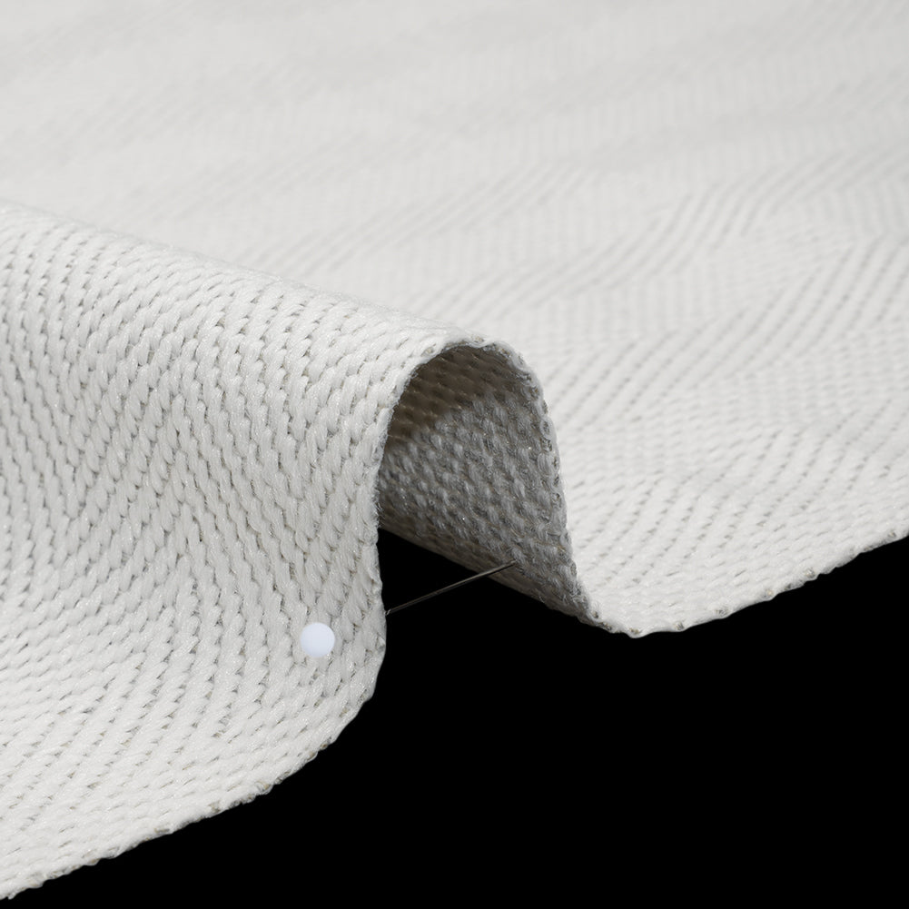 Olefin Upholstery Twill - Bone Railroaded Herringbone Olefin Upholstery Twill - Bone Railroaded Herringbone