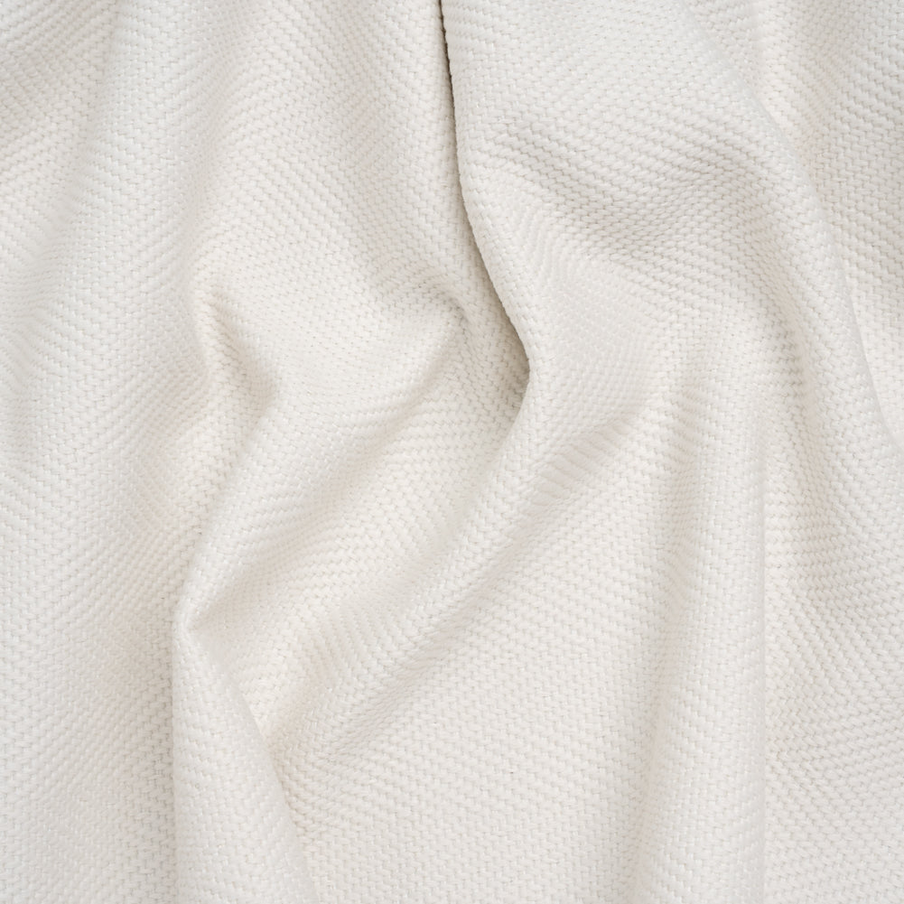 Olefin Upholstery Twill - Ivory Railroaded Herringbone Olefin Upholstery Twill - Ivory Railroaded Herringbone