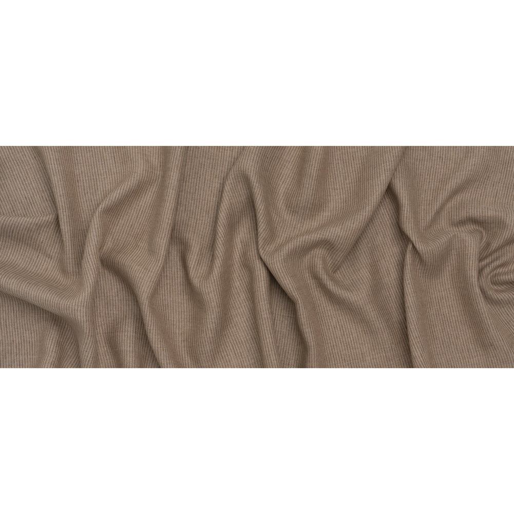 Medium Weight Linen Woven - Tan and Oatmeal Candy Stripes Medium Weight Linen Woven - Tan and Oatmeal Candy Stripes