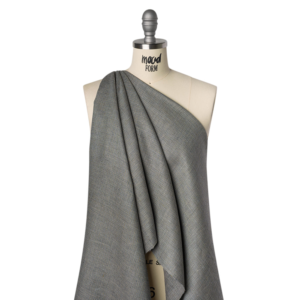 Linen Twill - Blue, Brown and Green Mottled Drape Linen Twill - Blue, Brown and Green Mottled Drape