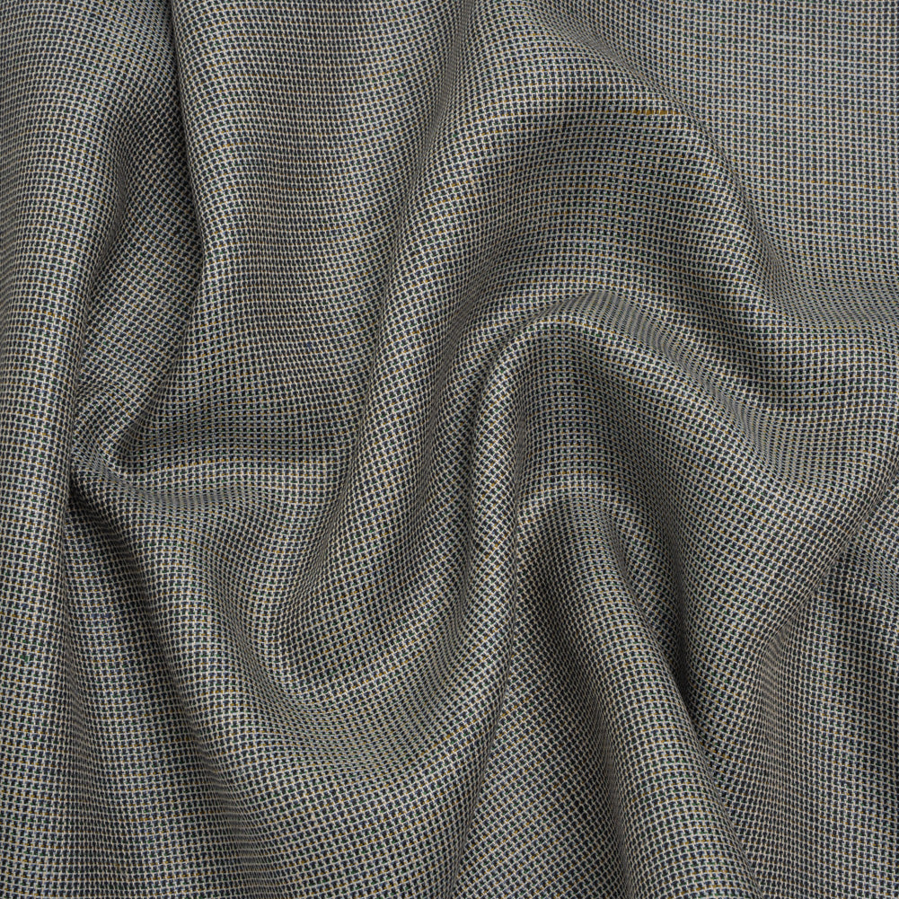 Linen Twill - Blue, Brown and Green Mottled Linen Twill - Blue, Brown and Green Mottled