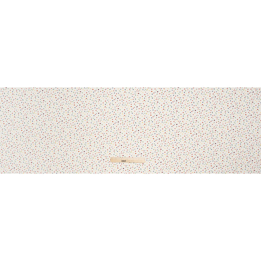 Sustainable Viscose Crepe Print - Rainbow Painterly Confetti Dots - Designer Deadstock - Full Sustainable Viscose Crepe Print - Rainbow Painterly Confetti Dots - Designer Deadstock - Full
