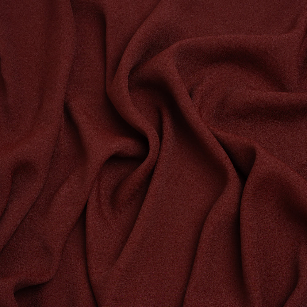 Sustainable Viscose Crepe by The Reformation - Plum Red - Deadstock Sustainable Viscose Crepe by The Reformation - Plum Red - Deadstock